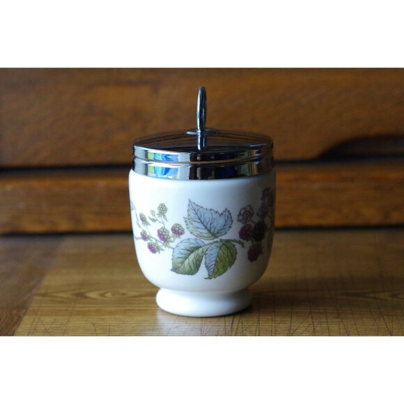 Royal Worcester Egg Coddler Lavinia Pattern Standard Size Porcelain Egg Poacher - Picture 2 of 5